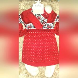 NEW Nicole Miller Girls Holiday Sweater Set (18M)